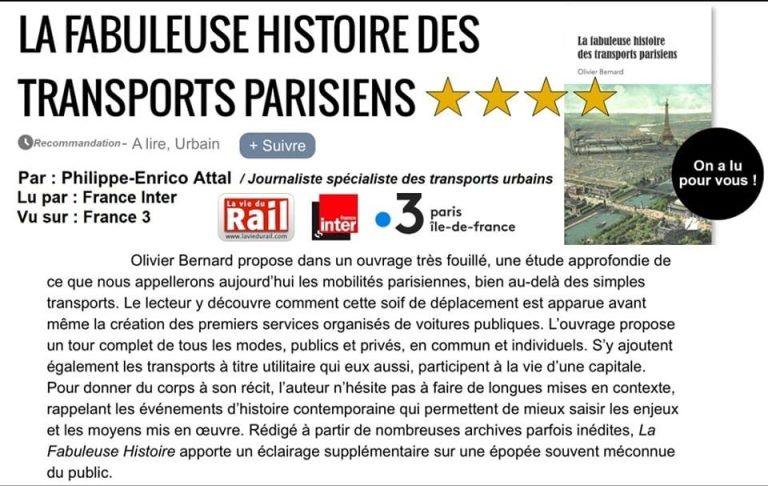 La fabuleuse histoire des transports Parisiens